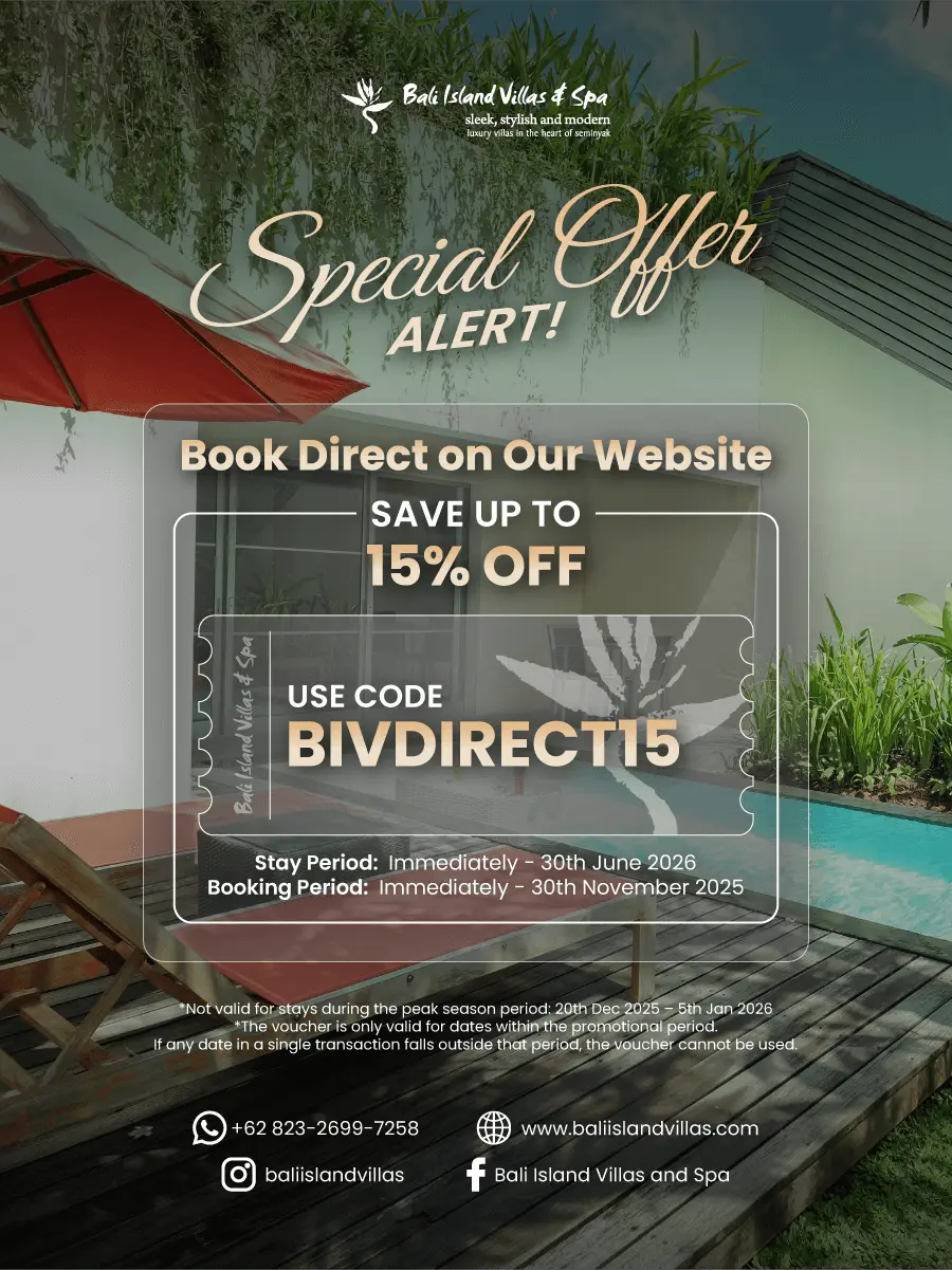 15% Off Direct Booking on Our Website